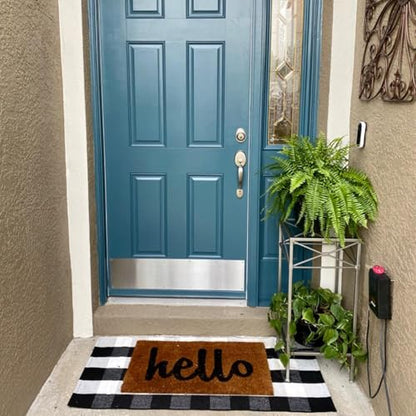 Door Metal Kick Plate 10x24 inches Aluminum Plates Silver - color: Silver, size: 24inches