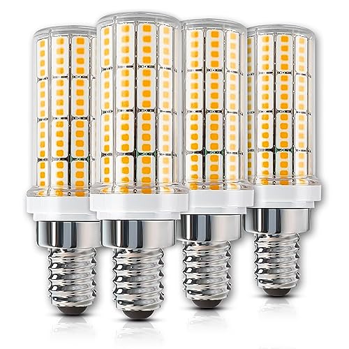 E12 LED Candelabra Light Bulbs, 200W Equivalent Chandelier Bulbs, 3000K Daylight White Non-Dimmable E12 LEDs Bulbs, 20W LED Light Bulb for Chandeliers, Ceiling Fan, Pendant, Wall sconces, Pack of 4 - color: Orange