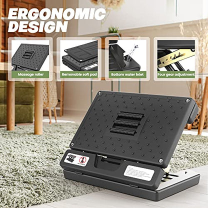 Under Desk Foot Rest, Ergonomic, Detachable Soft Pad, 4- Adjustable - color: Hard Padded- Grey
