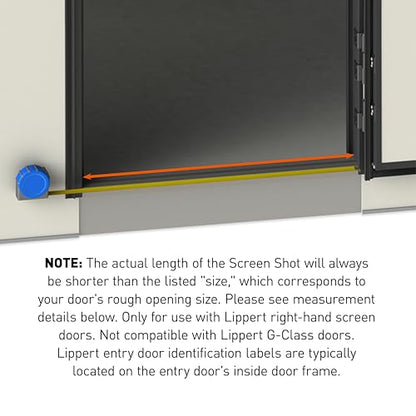 Lippert Screen Shot Automatic RV Screen Door Closer, 30", Compatible with Lippert Entry Doors Only, Easy DIY Installation, Hardware Included, 1-Year Warranty - 730815 - size: 30 Inch