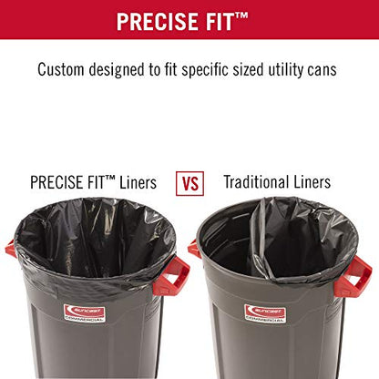 Suncast 55 Gal, Extra Tall Commercial Contractor Trash Bags, 3 Mil, 15 Pack