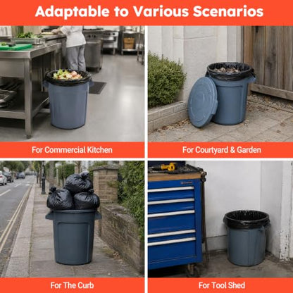 20 Gallon Commercial Round Trash Can with Lid - size: 20 Gallons
