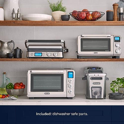 De’Longhi Livenza Deep Fryer with EasyClean System, Cool Zone, Adjustable Thermostat, Dishwasher-Safe Parts, Large Capacity, Easy Oil Draining, Stainless Steel