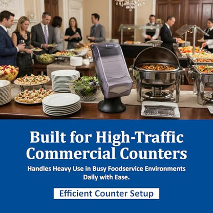 San Jamar - H5005SCL H5005S Venue Fullfold Control Napkin Dispenser with Stand, 500 Capacity, 8" Width x 17-1/2" Height x 13" Depth, Clear