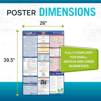 Labor Law Posters Virginia 2027, 5-Pack, State, Federal Workplace Notices - style: Laminated 5-Pack