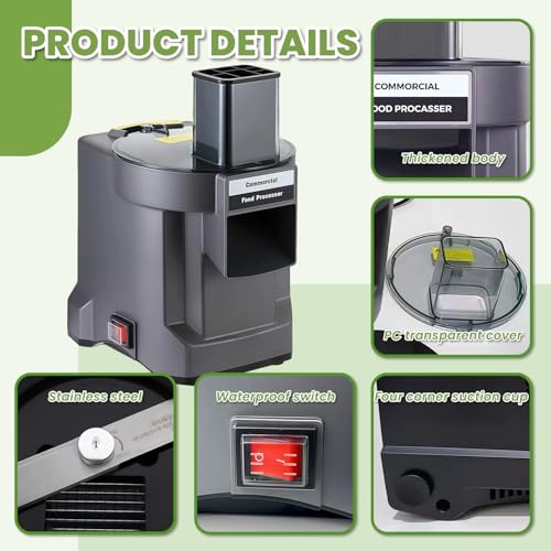 5 in 1 Commercial Food Processor, Electric Vegetable Chopper