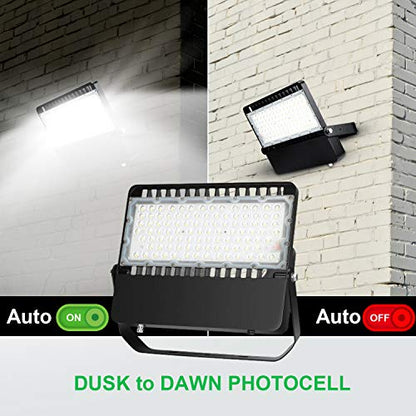 ledmo LED Flood Light Outdoor Fixture with Dusk to Dawn 36000LM 3 Pack - size: Standard/240-Photocell-3