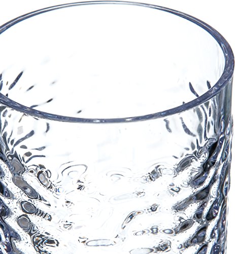 Carlisle FoodService Products Pebble Optic Pebble Tumbler Plastic Tumbler for Restaurants, Catering, Kitchens, Plastic, 5 Ounces, Clear, (Pack of 24)