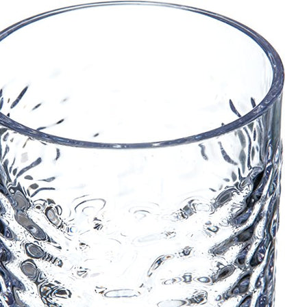 Carlisle FoodService Products Pebble Optic Pebble Tumbler Plastic Tumbler for Restaurants, Catering, Kitchens, Plastic, 5 Ounces, Clear, (Pack of 24)