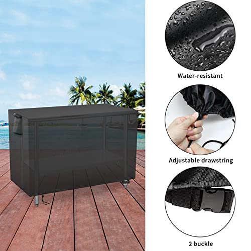 Outdoor Prep Table Cover for Metal BBQ Cart Table, 48x30x35 Inch - size: 48" x 30" x 35"