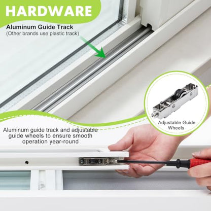 3.22" Thickness 32" x 16" Vinyl Sliding Basement Window,Low-E Glass with Argon Gas,Double-Pane Insulated Tempered Clear Glass,Half Screen Included,White - size: 32"x16"