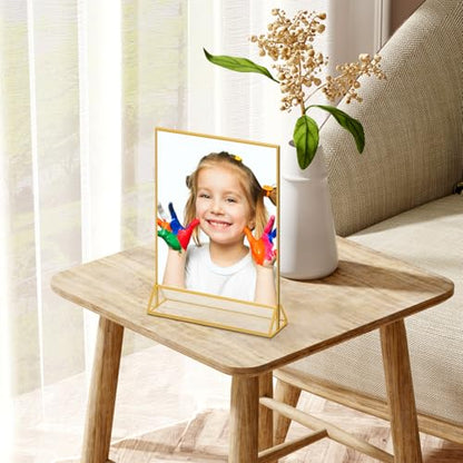 8.5x11 Picture Frame Gold Acrylic Sign Holder for Wedding Table Numbers - color: 8.5X11-Gold-3 Pack