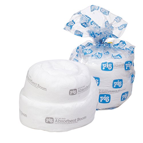 New Pig Oil Boom - Oil-Only Absorbent Boom - 2 Pack - 8" x 20' Boom - Absorbs up to 24 gallons per Boom - BOM409 - size: 8" x 20'