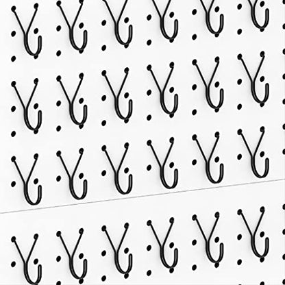 HUHOLE 80 Pack 1 Inch Black Pegboard J Hooks - style: 1" J-Hook 80PC Black
