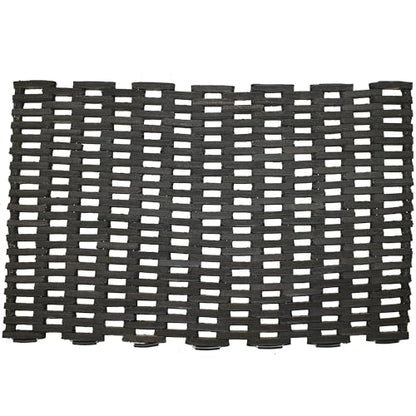Durable Corporation Durite Outdoor Entrance Mat, Recycled Rubber Tire-Link Doormat, Heavy Duty Straight Weave Drainage Mat, Black, 20" x 30" - size: 30"L x 20"W x 0.6"Th