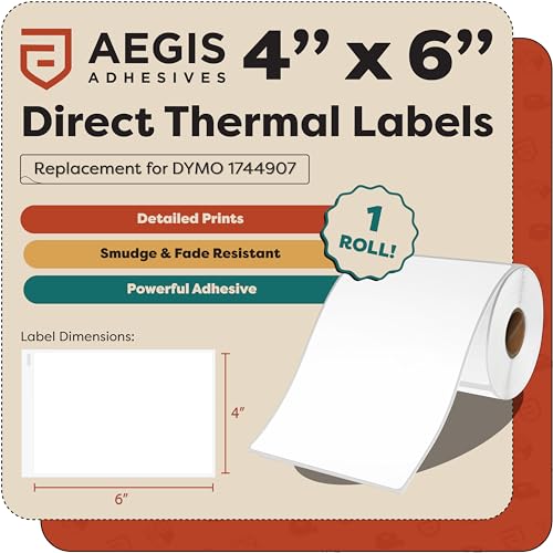 4x6 Shipping Labels, Direct Thermal Labels, DYMO 4XL 1744907