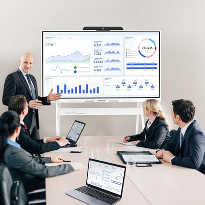 Smart Board for Classroom, 65" 8+128 GB Interactive Smartboard Built-in Android OS & Open App Ecosystem - 4K Touchscreen Electronic Digital Whiteboard for Home Office School Studio - size: 65” Android