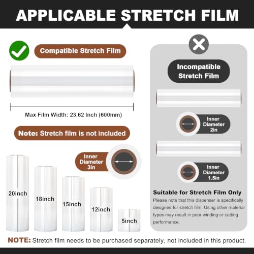 23.6 inch Table Stretch Film Dispenser Wrapping Machine