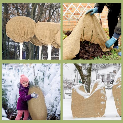 Buryeah 1 Pack 60 Inch X 50 ft Burlap Fabrics Roll Natural Jute Garden - size: 60 Inch x 50 Ft
