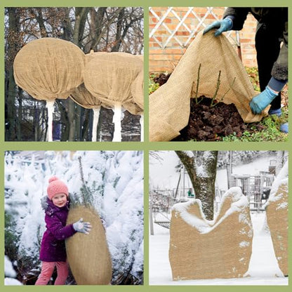 Buryeah 1 Pack 60 Inch X 50 ft Burlap Fabrics Roll Natural Jute Garden - size: 60 Inch x 50 Ft