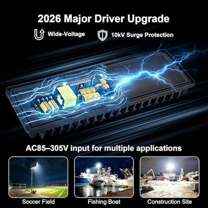 1000W LED Stadium Lights Outdoor, 2Pack 500W Arena Flood Light - size: 100W-10Pack