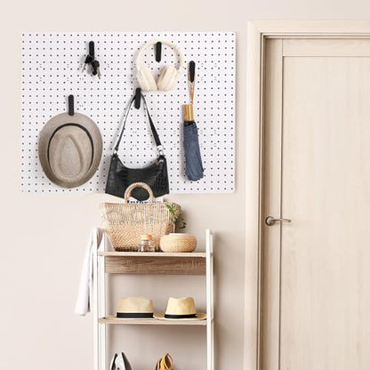 CroBlissful Pegboard Clips Peg Board Metal Accessories Hook, Black, 10 Pcs - color: Black