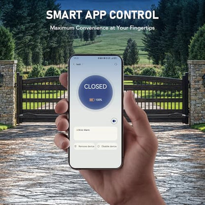 CO-Z Smart Dual Swing Gate Opener for Doors up to 880lb x2, App Compatible - style: Dual 880lb*2 with APP
