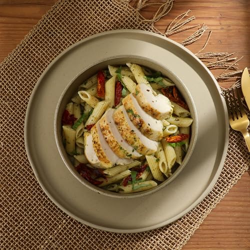 Gibson Elite Tatum Premium Porcelain Matte Reactive Glaze 16-Piece (Service for 4) Plates and Bolws Stackable Dishes Ceramic Dinnerware - Green - color: Green (Tatum)
