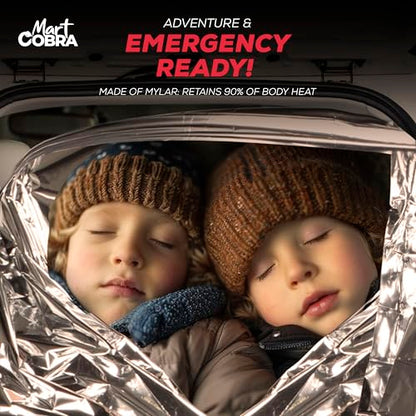 Emergency Blanket Mylar Thermal Space Survival Gear & Supplies 100-Pack - color: Silver, size: 100 Pack