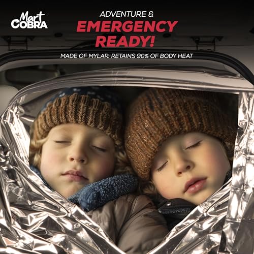 Emergency Blanket Mylar Thermal Space Survival Gear & Supplies 100-Pack - color: Silver, size: 100 Pack