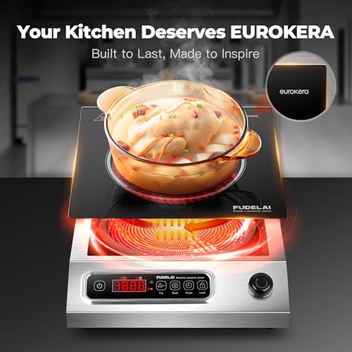 1800W Electric Hot Plate, Stainless Steel Portable Burner
