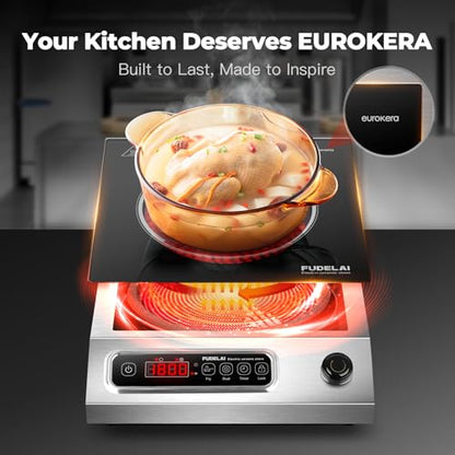 1800W Electric Hot Plate, Stainless Steel Portable Burner