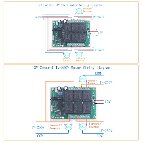 12V 6 Channel Wireless Remote Control Switch 433MHz Relay Switch