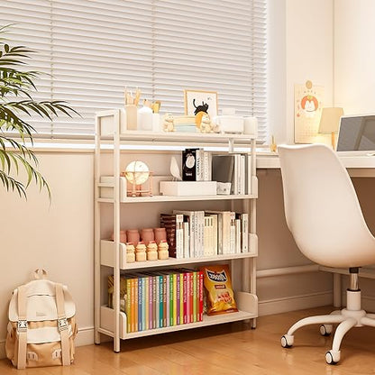 OSCHF Wide Open Shelf Bookcase, 4-Tier, Warm White - color: White, size: 4-Tier