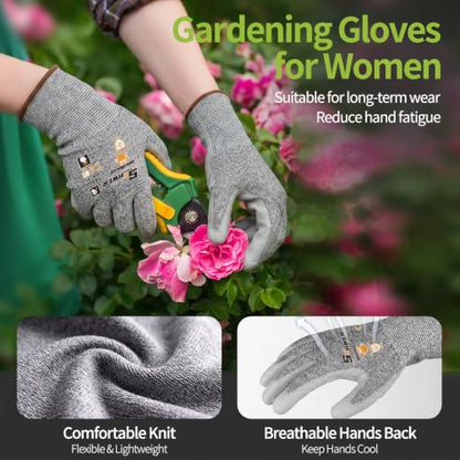 Schwer 12 Pairs ANSI A4 Cut Resistant Gloves, Wear Resistant, CR3011, L - color: Grey A4, size: Large