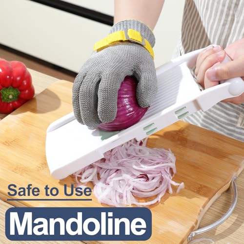 Dowellife Comfortable ANSI A9 Cut Resistant Glove Food Grade, Mesh Metal Kithcen Glove for Chef Oyster Shucking Mandoline Knife Butcher Meat Cutting(Large-3 Pcs) - size: Large (Pack of 3)
