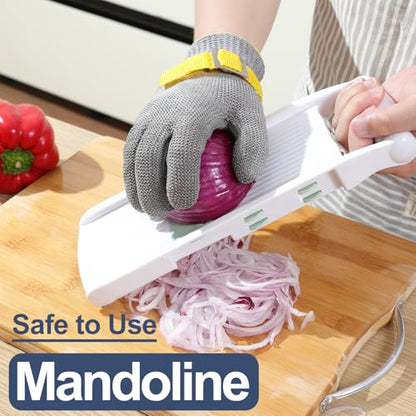 Dowellife Comfortable ANSI A9 Cut Resistant Glove Food Grade, Mesh Metal Kithcen Glove for Chef Oyster Shucking Mandoline Knife Butcher Meat Cutting(Large-3 Pcs) - size: Large (Pack of 3)