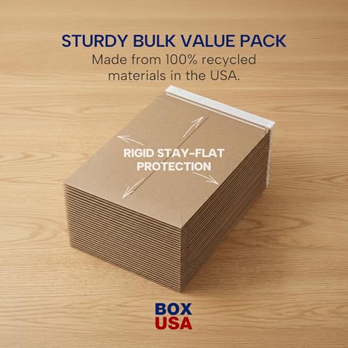 Tape Logic 6 x 6' Stayflats Brand Rigid Flat Mailers, Kraft (Pack of 200) Photo Document Mailers, Peel & Seal Closure, Tear Strip Easy Opening. - size: 6" x 6"