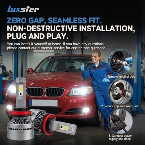 LUXSTER H13 9008 Dracarys 100000lm Dual Power LED Bulbs 6000K (2 Pack) - size: H13/9008