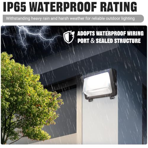 150W LED Wall Pack with Photocell Dusk to Dawn 5000K 0-10V Dimmable - 4pack - size: 150W