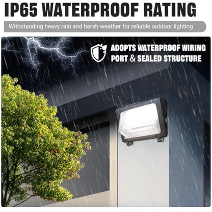 150W LED Wall Pack with Photocell Dusk to Dawn 5000K 0-10V Dimmable - 4pack - size: 150W