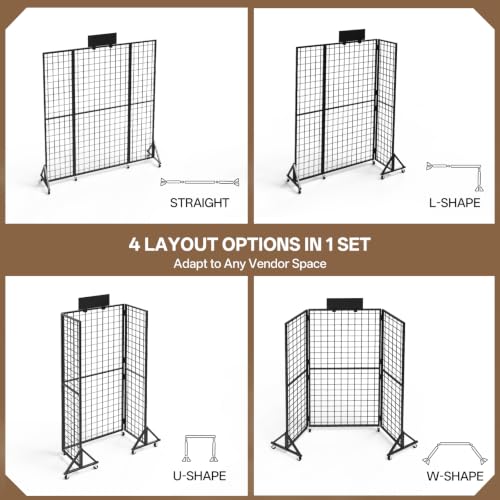 Grid wall Panels Display Stand Foldable for Craft Show Art Vendor
