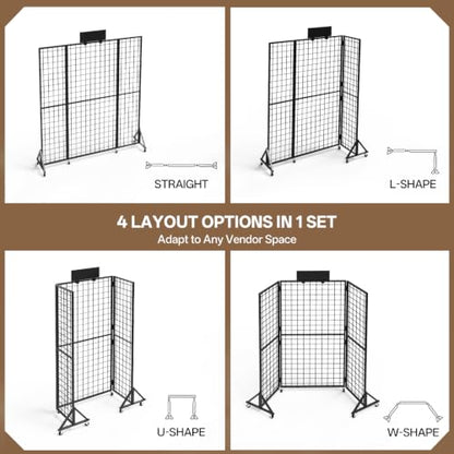 Grid wall Panels Display Stand Foldable for Craft Show Art Vendor