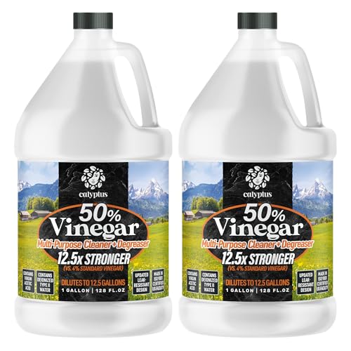 Calyptus 50% Concentrated Vinegar | Max-Performance (12.5X Power), 2 Gallon - size: 128 Fl Oz (Pack of 2)