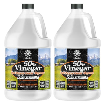 Calyptus 50% Concentrated Vinegar | Max-Performance (12.5X Power), 2 Gallon - size: 128 Fl Oz (Pack of 2)