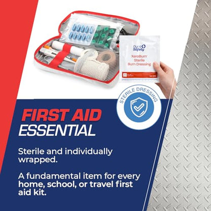 Dynarex DynaSafety XeroBurn Sterile Burn Dressings - Hydrogel Dressings with Tea Tree Oil - First Aid for Minor Burns - 4" x 4" - 15 per Box