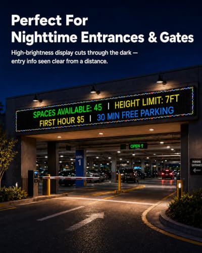 77"X20" P10 Outdoor LED Sign Programmable Scrolling LED Signs for Business - size: P10 77*20 INCH