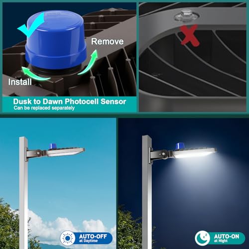 240W LED Parking Lot Light Dusk to Dawn Photocell 4Pack 36000LM - size: 240W/Wall Mount/4PC
