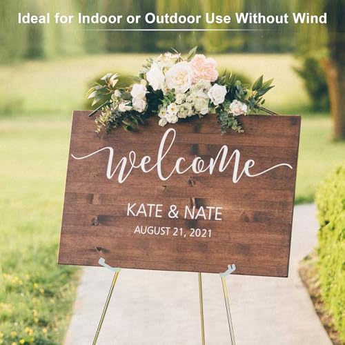 Easel Stand for Sign 63'' Art Easels for Display Wedding Welcome Poster Stand Portable Floor Metal Easel Gold 3 Pack - color: Gold, size: 3 PCS