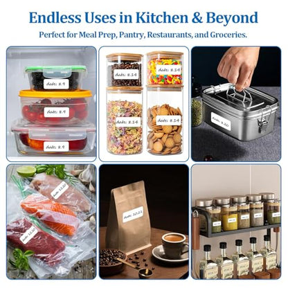 500 Pack Blank Removable Freezer Labels Food Labels for Containers, Pantry Organization Waterproof, Write-On Freezer Labels for Kitchen, Restaurant & Grocery （1 * 2 Inch） - size: 500 Pack